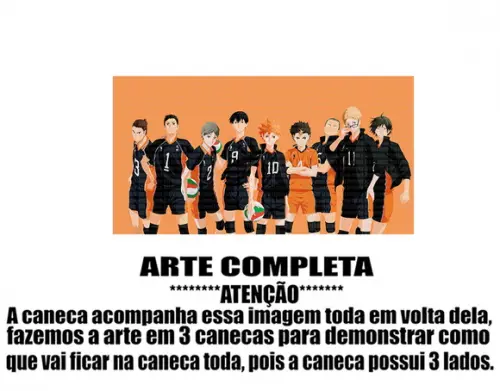 Caneca Polímero Haikyu Personalizada