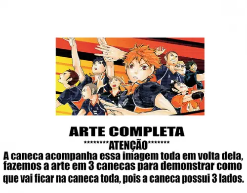 Caneca Polímero Haikyu Personalizada