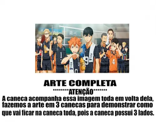 Caneca Polímero Haikyu Personalizada