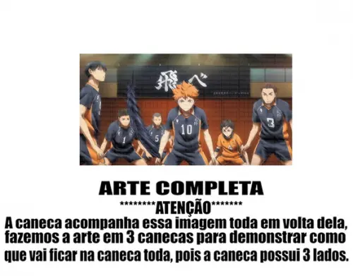 Caneca Polímero Haikyu Personalizada