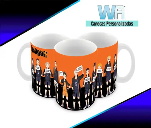 Caneca Polímero Haikyuu Personalizada