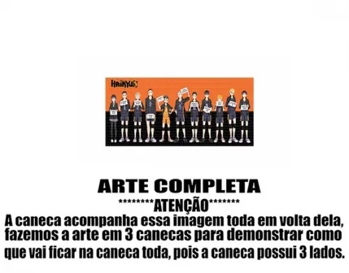 Caneca Polímero Haikyuu Personalizada