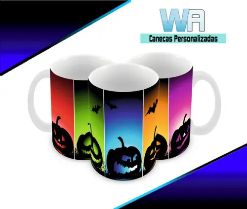 Caneca Polímero Halloween Personalizada