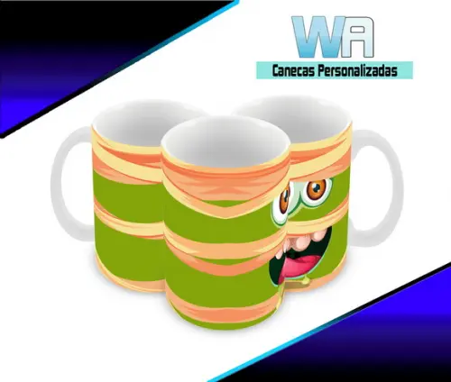 Caneca Polímero Halloween Personalizada