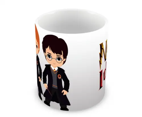 Caneca Polímero Harry Potter Nome e Idade Personalizada