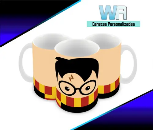 Caneca Polímero Harry Potter Personalizada