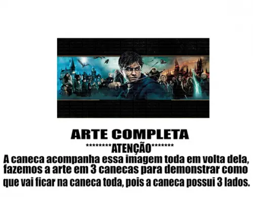 Caneca Polímero Harry Potter Personalizada