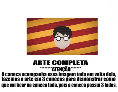 Caneca Polímero Harry Potter Personalizada