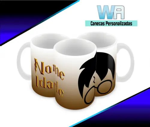 Caneca Polímero Harry Potter Personalizada