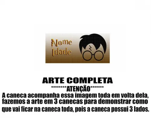 Caneca Polímero Harry Potter Personalizada