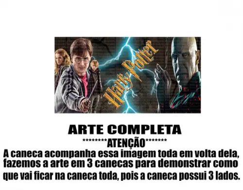 Caneca Polímero Harry Potter Personalizada