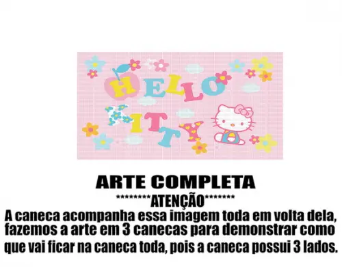 Caneca Polímero Hello Kitty Personalizada