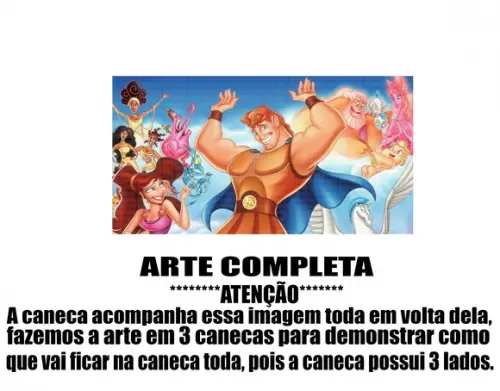 Caneca Polímero Hércules Disney Personalizada