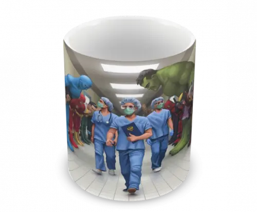 Caneca Polímero Heróis da Saúde Personalizada