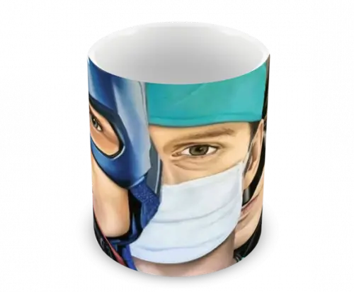 Caneca Polímero Heróis da Saúde Personalizada