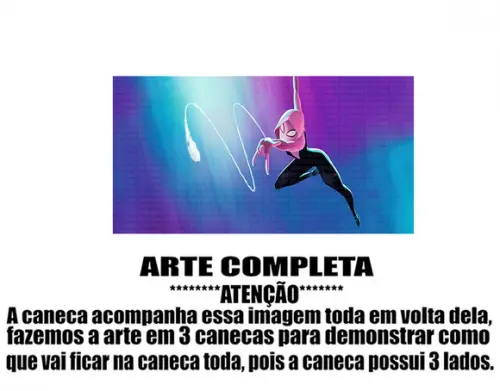 Caneca Polímero Homem Aranha Através do Aranhaverso