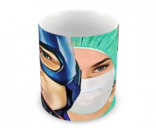 Caneca Polímero Heróis da Saúde Personalizada
