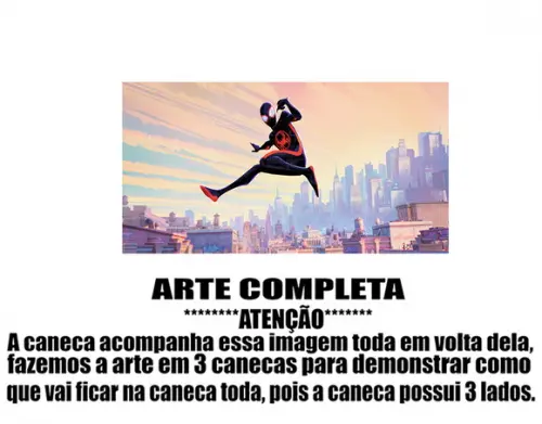 Caneca Polímero Homem Aranha Através do Aranhaverso