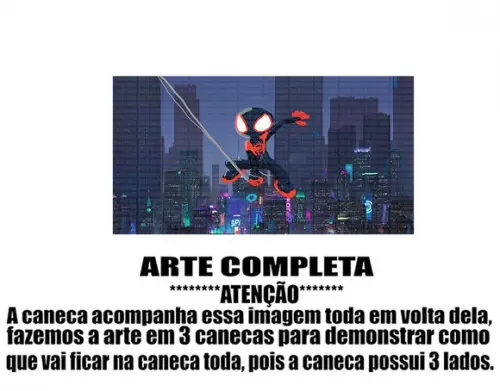 Caneca Polímero Homem Aranha Através do Aranhaverso