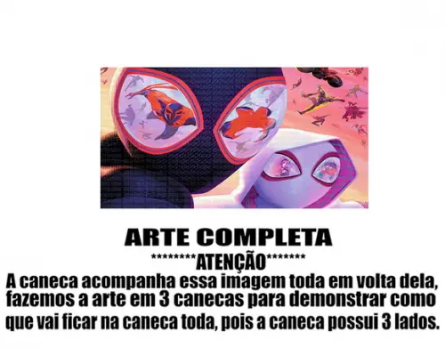 Caneca Polímero Homem Aranha Através do Aranhaverso