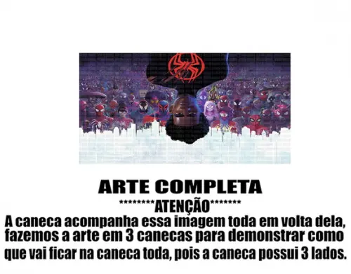 Caneca Polímero Homem Aranha Através do Aranhaverso