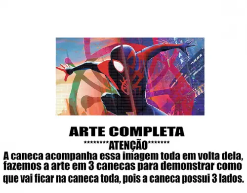 Caneca Polímero Homem Aranha Através do Aranhaverso