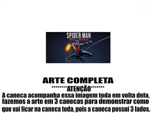 Caneca Polímero Homem Aranha Miles Morales Personalizada