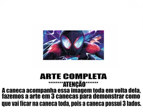 Caneca Polímero Homem Aranha Miles Morales Personalizada