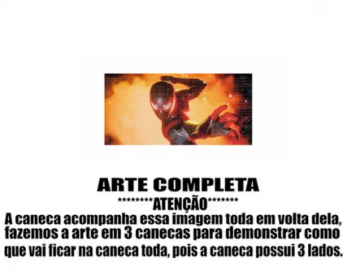 Caneca Polímero Homem Aranha Miles Morales Personalizada