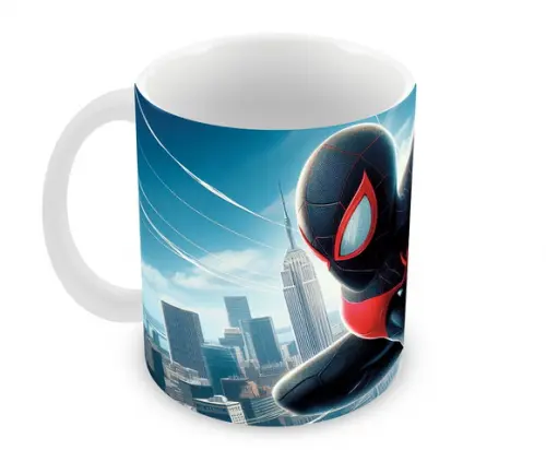 Caneca Polímero Homem Aranha Miles Morales Personalizada