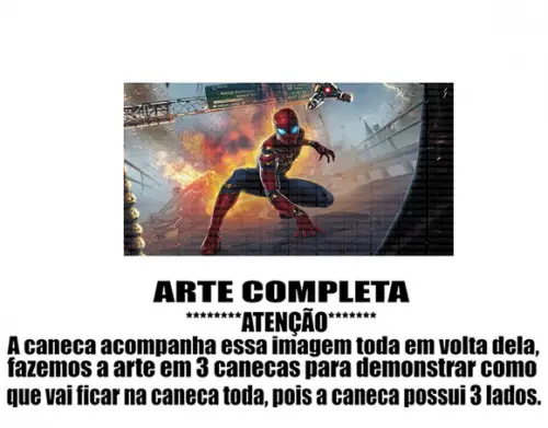 Caneca Polímero Homem Aranha Personalizada