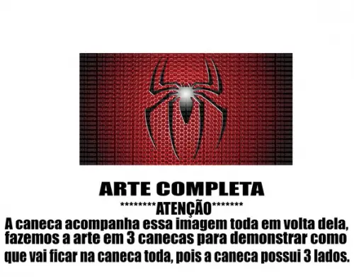 Caneca Polímero Homem Aranha Spider Man Personalizada