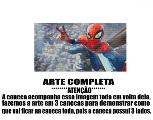 Caneca Polímero Homem Aranha Spider Man Personalizada