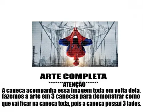 Caneca Polímero Homem Aranha Spider Man Personalizada