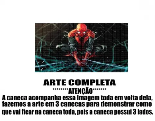 Caneca Polímero Homem Aranha Spider Man Personalizada