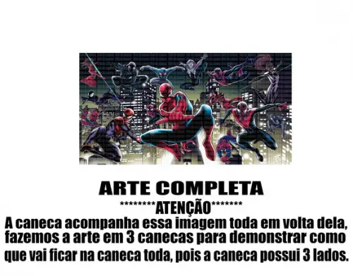 Caneca Polímero Homem Aranha Spider Man Personalizada