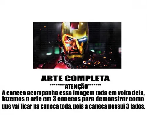 Caneca Polímero Homem de Ferro Personalizada