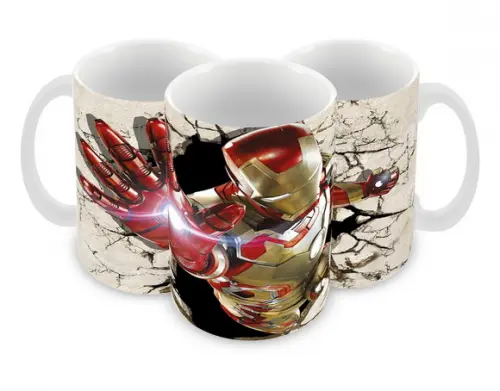 Caneca Polímero Homem de Ferro Personalizada