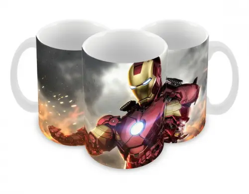 Caneca Polímero Homem de Ferro Personalizada
