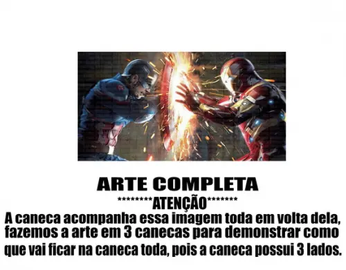 Caneca Polímero Homem de Ferro Personalizada
