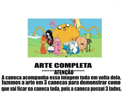 Caneca Polímero Hora de Aventura Personalizada