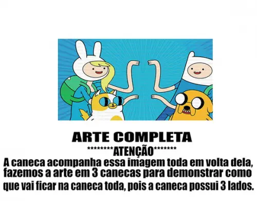 Caneca Polímero Hora de Aventura Personalizada