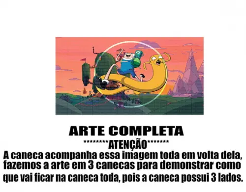 Caneca Polímero Hora de Aventura Personalizada