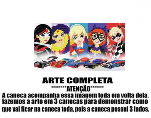 Caneca Polímero Hot Wheels Meninas Personalizada
