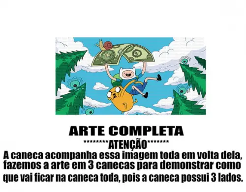 Caneca Polímero Hora de Aventura Personalizada