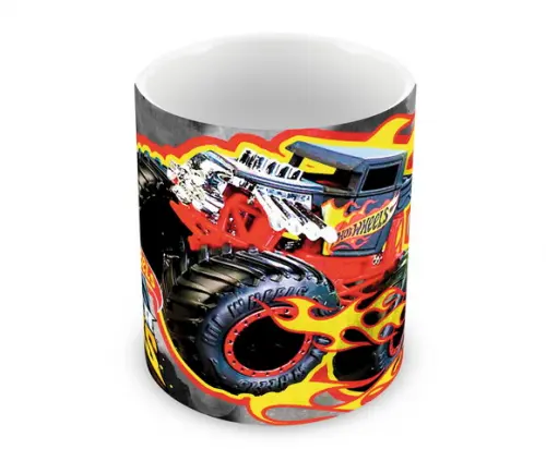 Caneca Polímero Hot Wheels Monster Trucks Personalizada