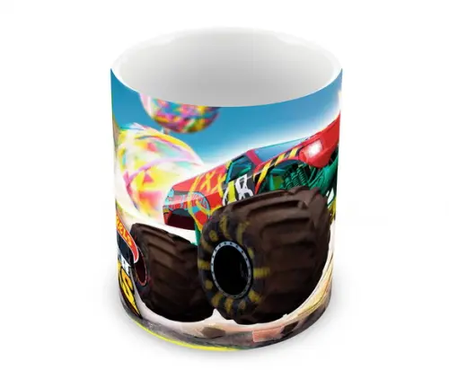 Caneca Polímero Hot Wheels Monster Trucks Personalizada