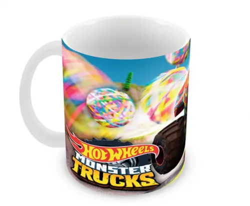 Caneca Polímero Hot Wheels Monster Trucks Personalizada