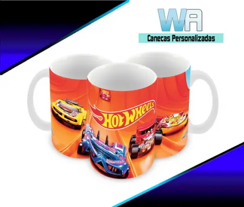 Caneca Polímero Hot Wheels Personalizada