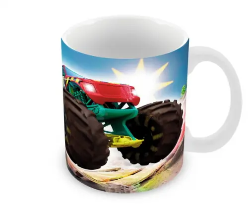 Caneca Polímero Hot Wheels Monster Trucks Personalizada